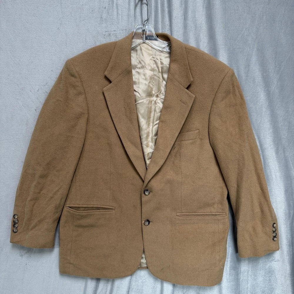 Robert Stock Blazer Jacket Mens 40S Camel Wool Camelhair Sport Coat Lined